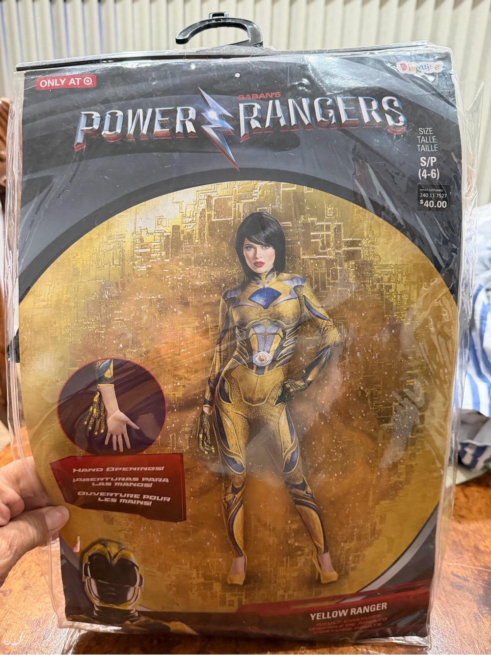 Adult Disguise Power Rangers Yellow Ranger Costume - Yellow & Blue